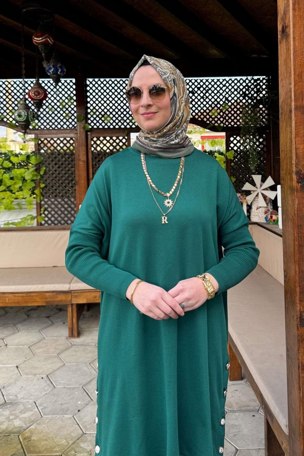 Sevda Triko Tunik Siyah | Rabia Şamlı | Tesettür Giyim, Elbise ve Kadın Giyim Modası