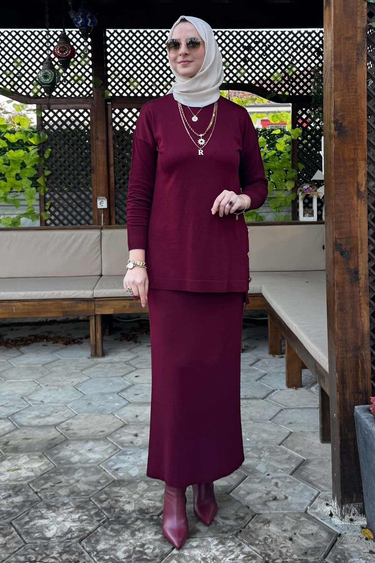Sezen Triko Takım Siyah | Rabia Şamlı | Tesettür Giyim, Elbise ve Kadın Giyim Modası