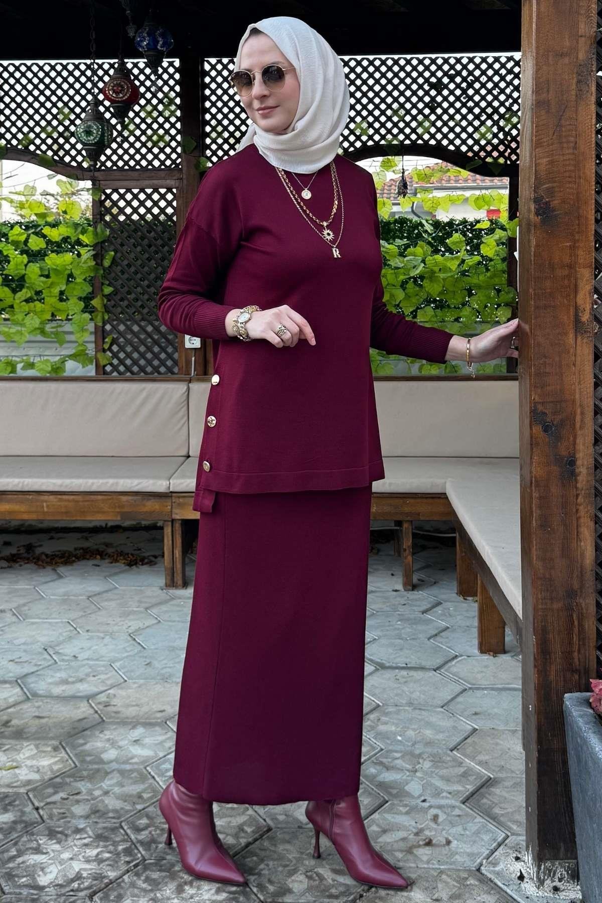 Sezen Triko Takım Siyah | Rabia Şamlı | Tesettür Giyim, Elbise ve Kadın Giyim Modası