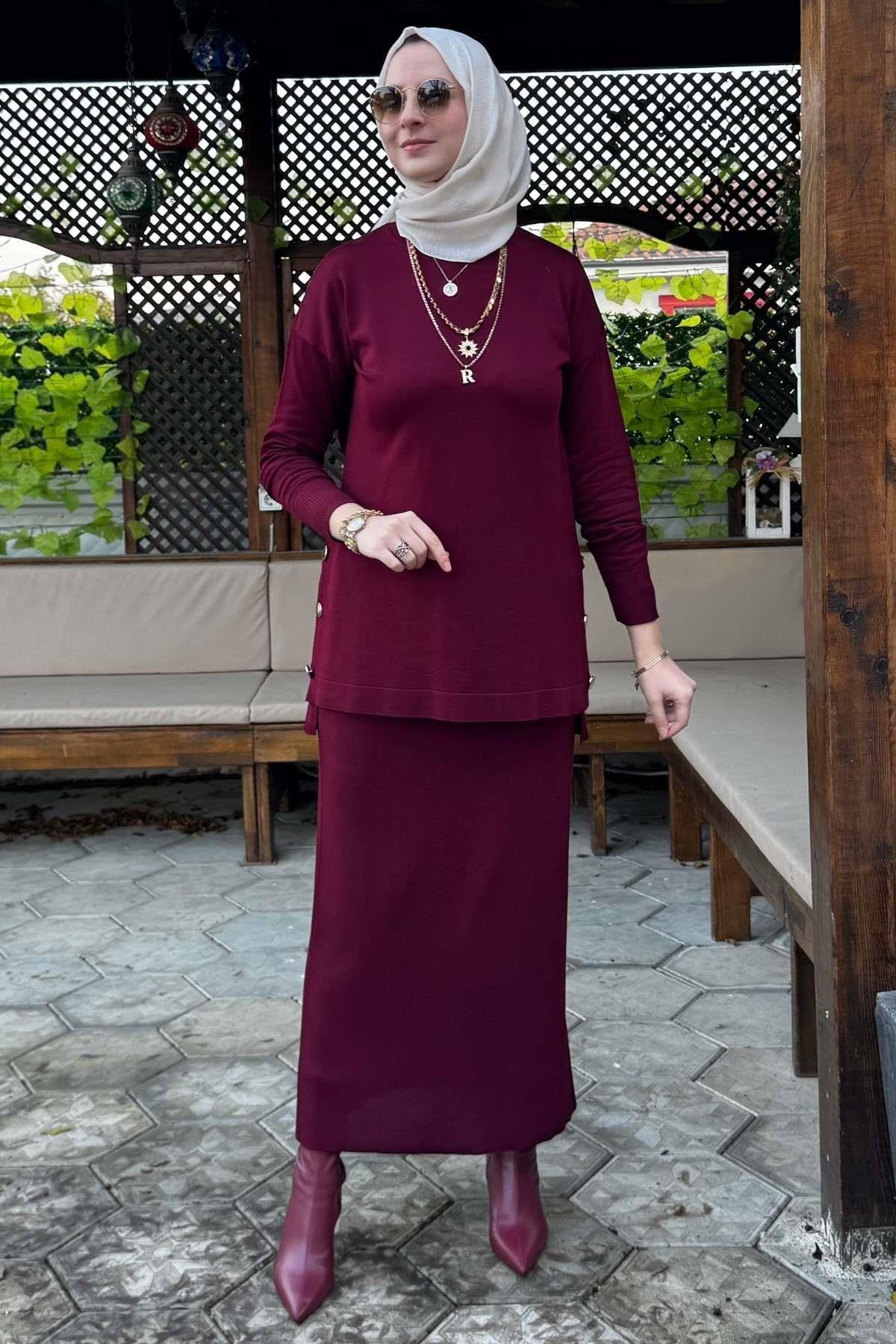 Sezen Triko Takım Siyah | Rabia Şamlı | Tesettür Giyim, Elbise ve Kadın Giyim Modası