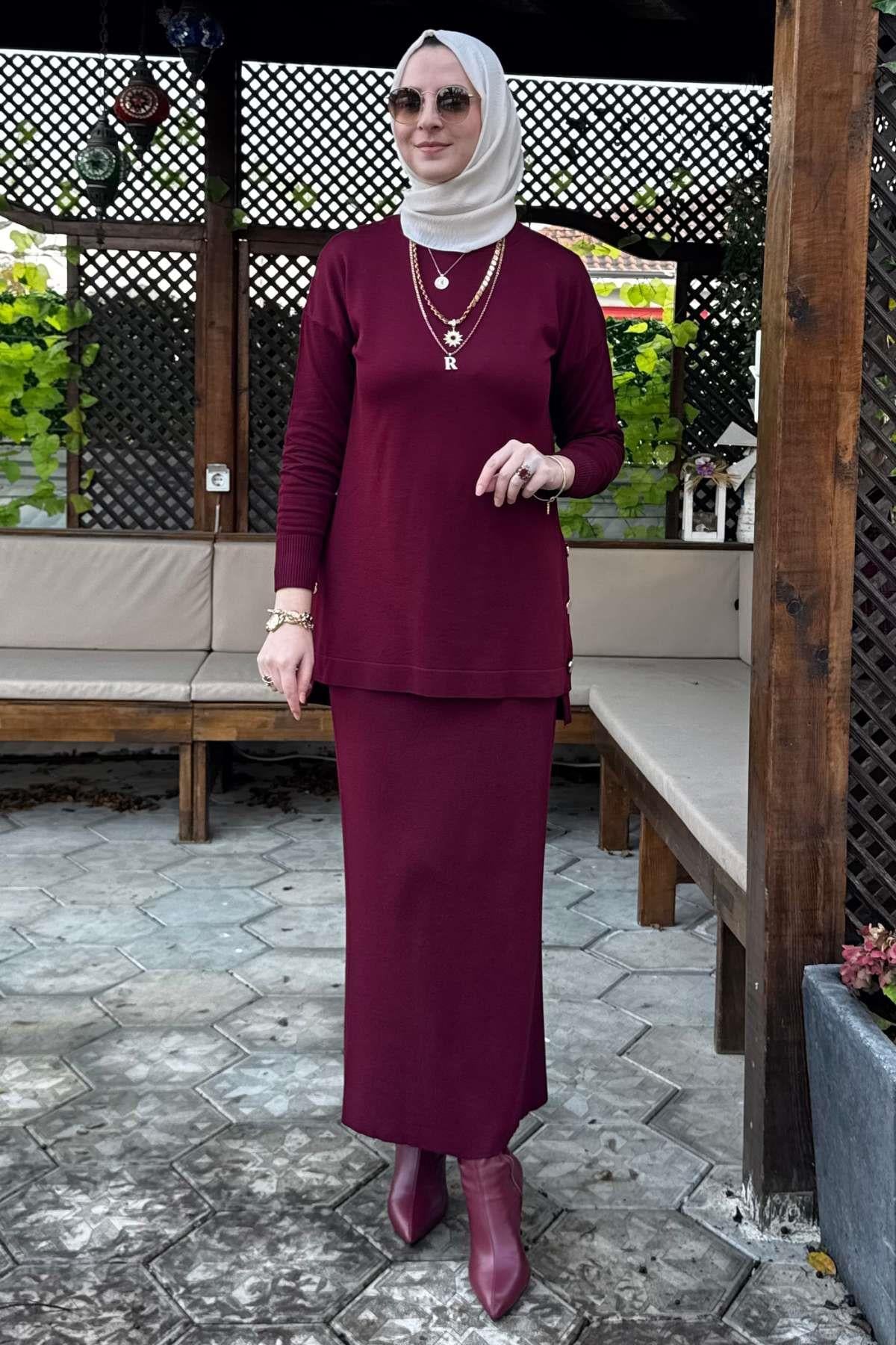 Sezen Triko Takım Siyah | Rabia Şamlı | Tesettür Giyim, Elbise ve Kadın Giyim Modası