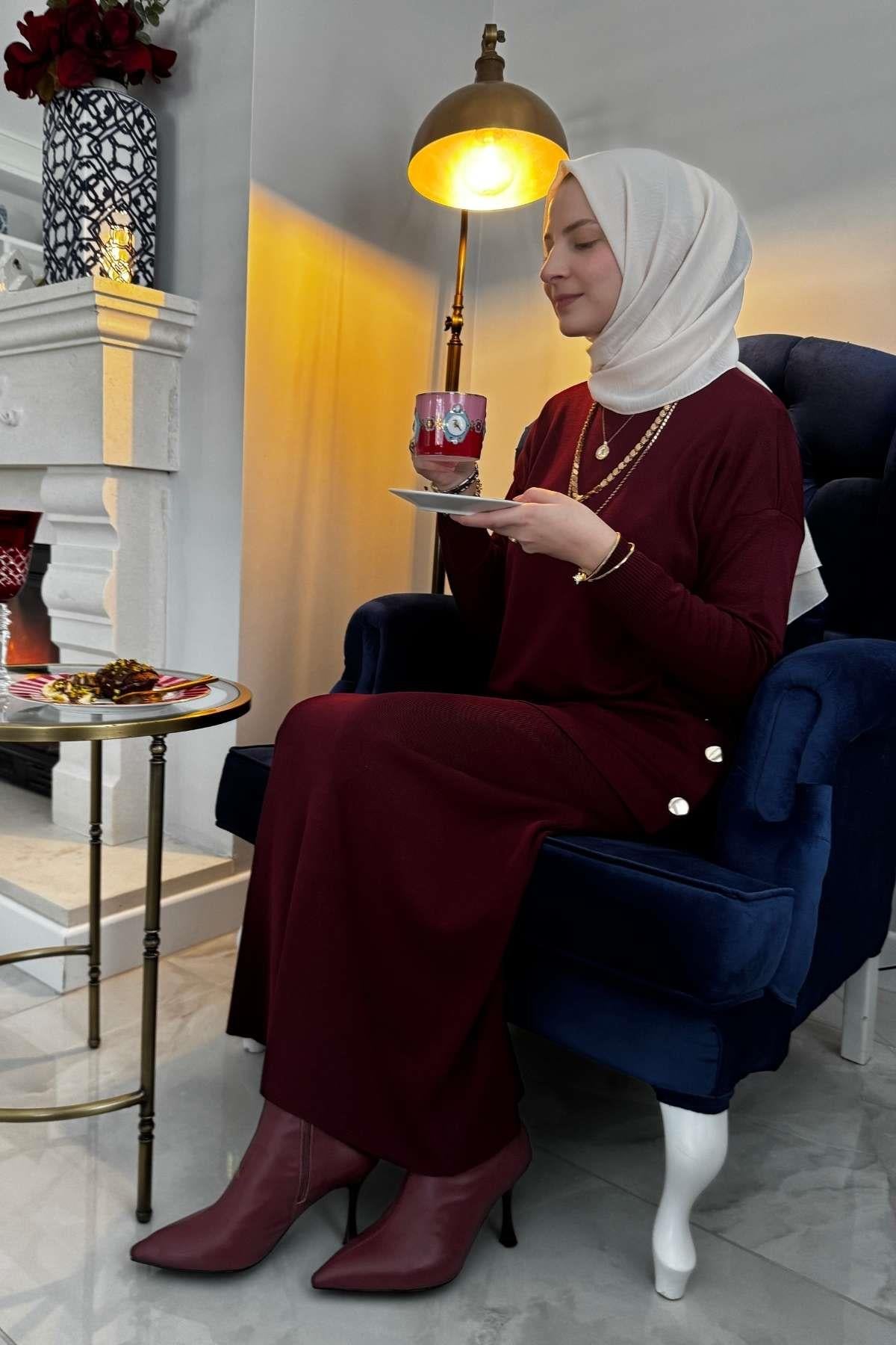 Sezen Triko Takım Siyah | Rabia Şamlı | Tesettür Giyim, Elbise ve Kadın Giyim Modası