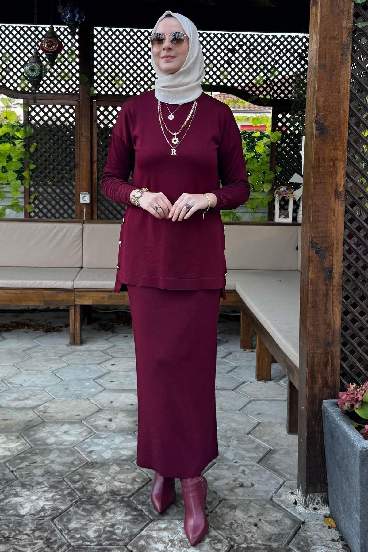 Sezen Triko Takım Siyah | Rabia Şamlı | Tesettür Giyim, Elbise ve Kadın Giyim Modası
