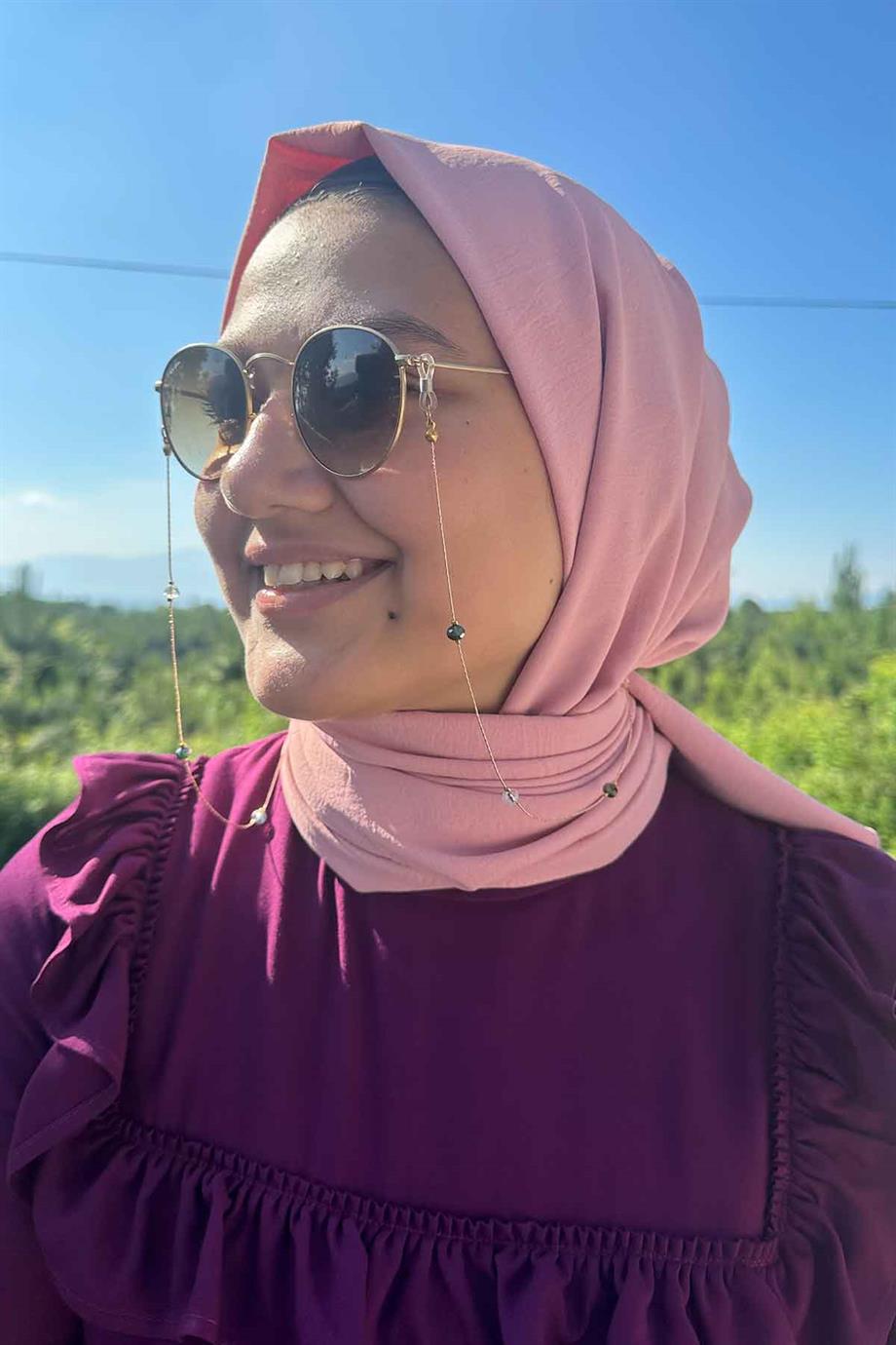 Siyah-Beyaz Boncuklu Gözlük Aksesuarı | GÖZLÜK AKSESUARI