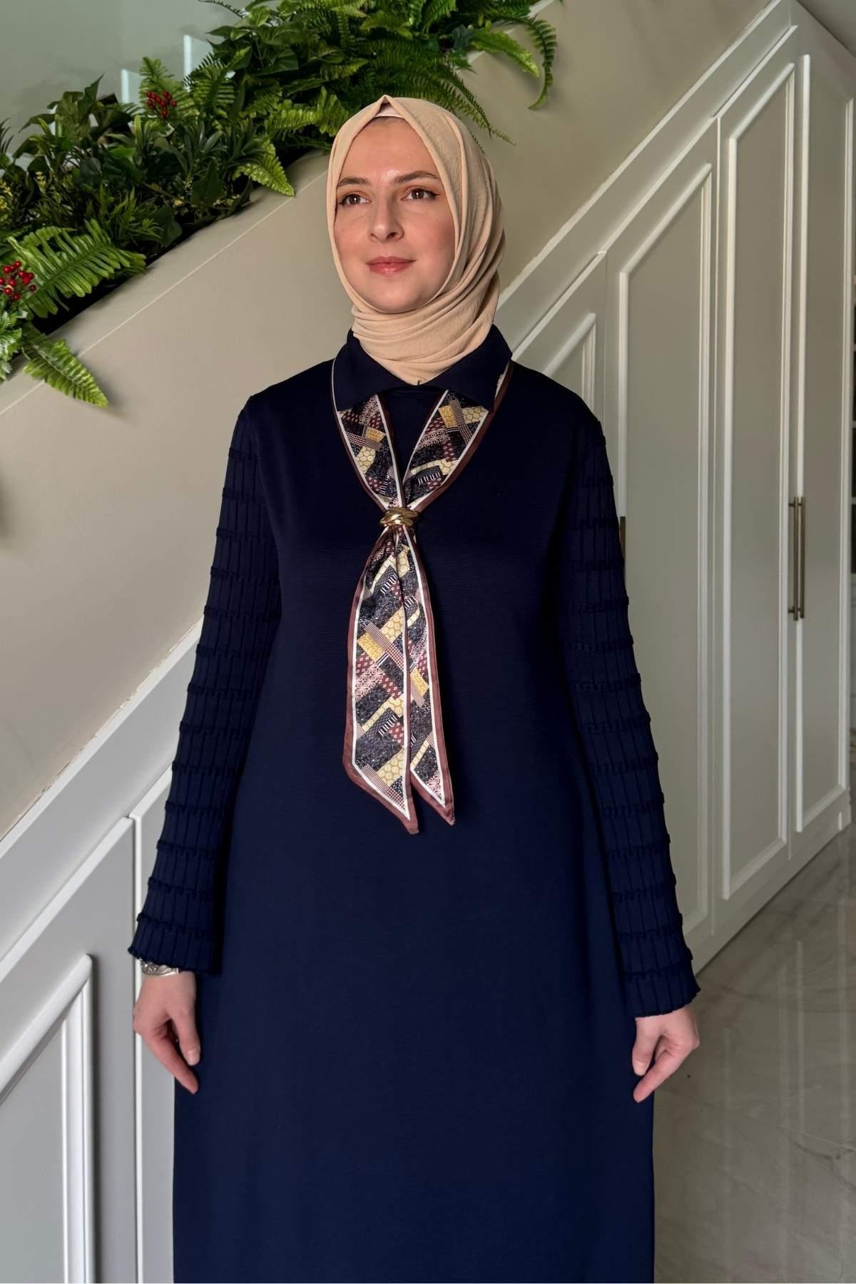 Hazan Triko Elbise Sütlü Kahve | Rabia Şamlı | Tesettür Giyim, Elbise ve Kadın Giyim Modası