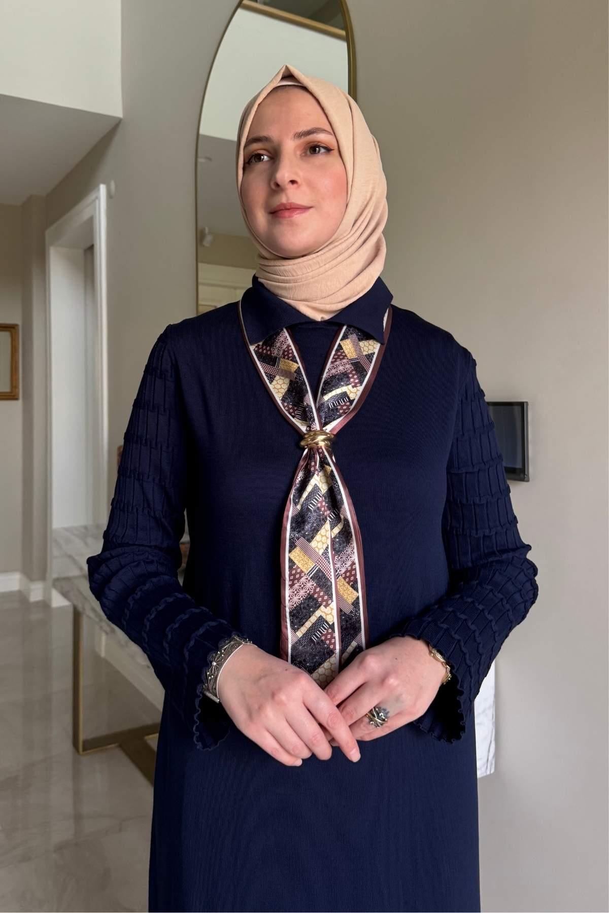 Hazan Triko Elbise Sütlü Kahve | Rabia Şamlı | Tesettür Giyim, Elbise ve Kadın Giyim Modası