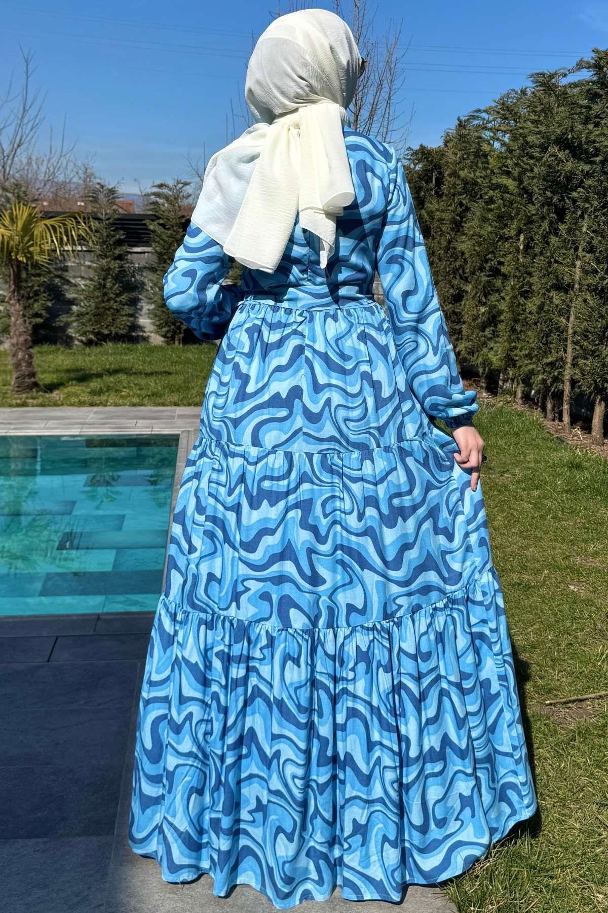 Hürrem Elbise Saks | Rabia Şamlı | Tesettür Giyim, Elbise ve Kadın Giyim Modası
