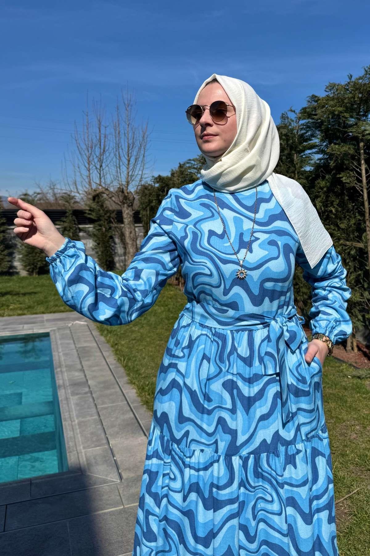 Hürrem Elbise Saks | Rabia Şamlı | Tesettür Giyim, Elbise ve Kadın Giyim Modası