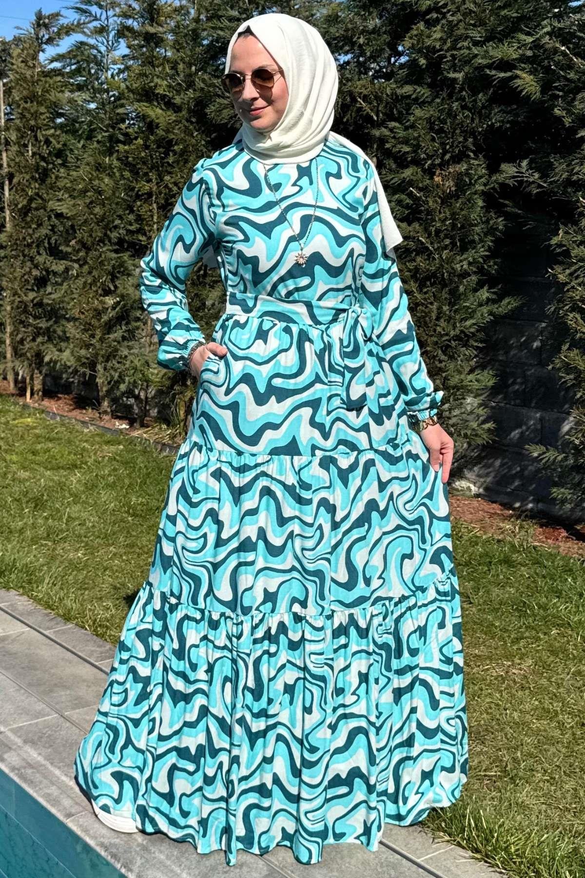 Hürrem Elbise Saks | Rabia Şamlı | Tesettür Giyim, Elbise ve Kadın Giyim Modası