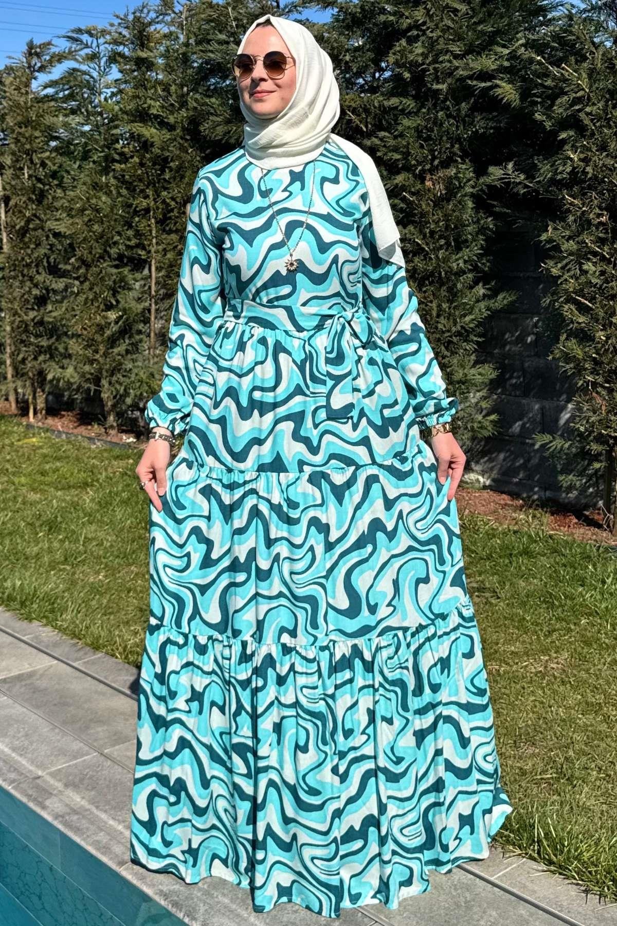Hürrem Elbise Saks | Rabia Şamlı | Tesettür Giyim, Elbise ve Kadın Giyim Modası