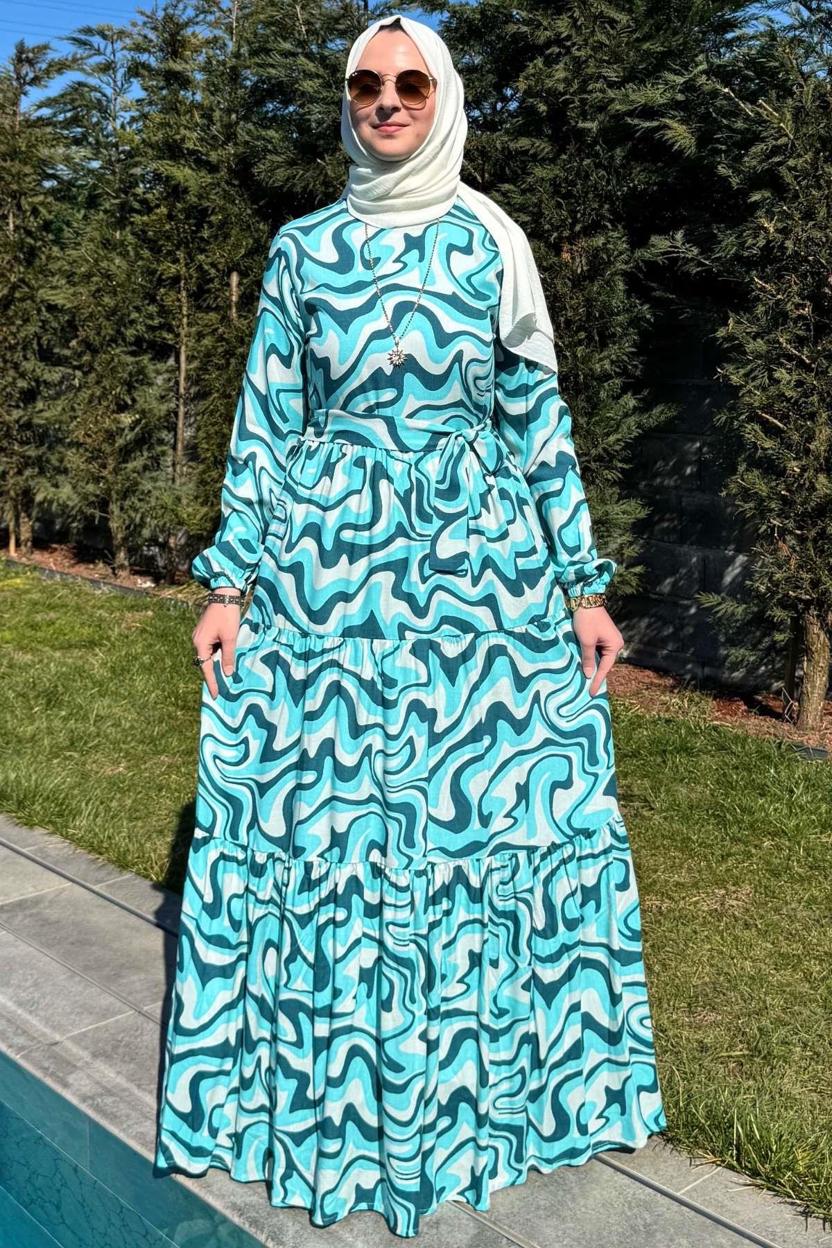Hürrem Elbise Saks | Rabia Şamlı | Tesettür Giyim, Elbise ve Kadın Giyim Modası