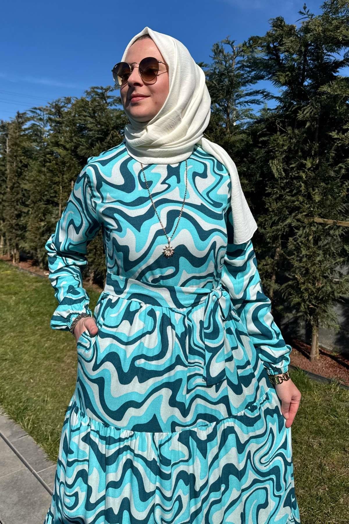 Hürrem Elbise Saks | Rabia Şamlı | Tesettür Giyim, Elbise ve Kadın Giyim Modası