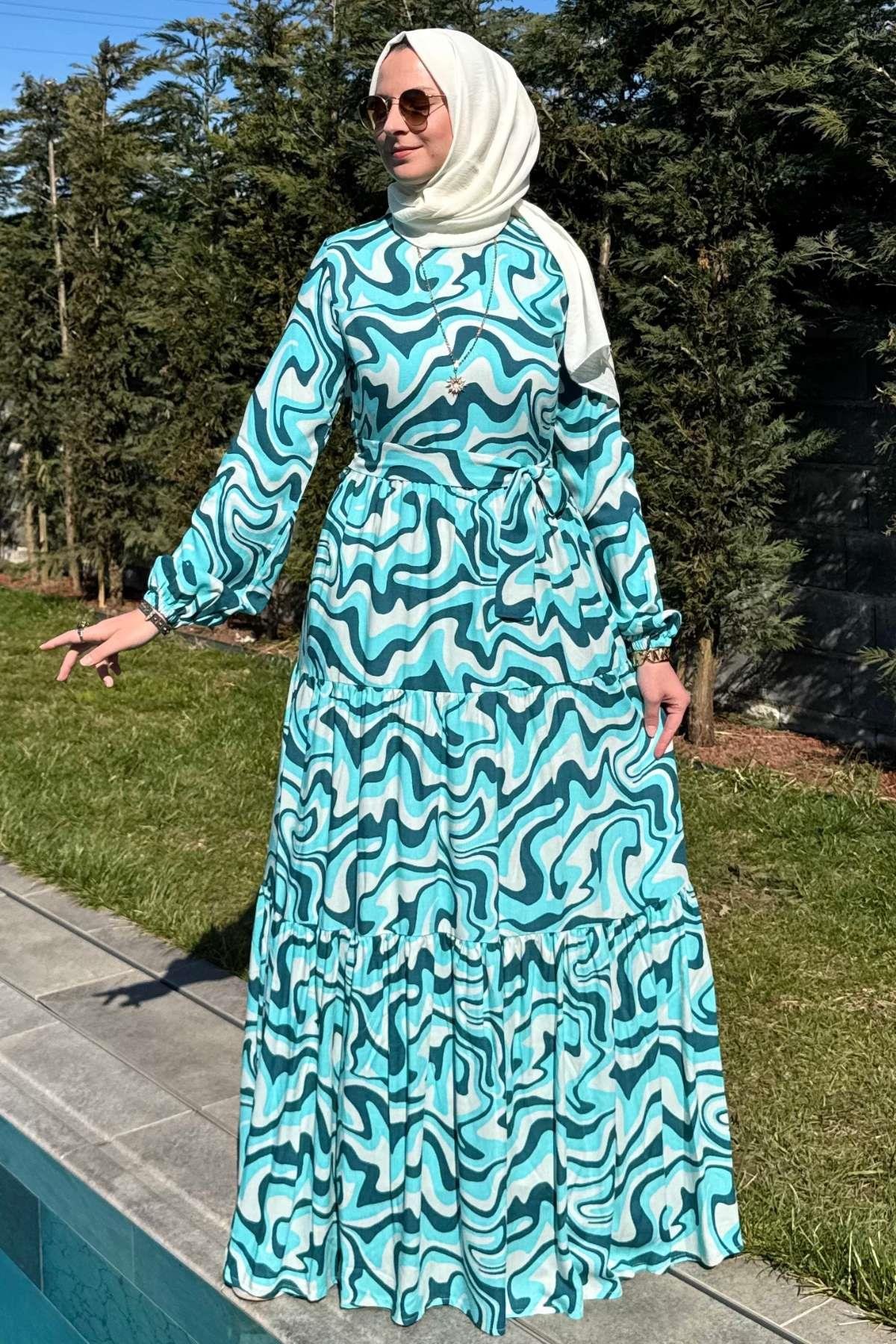 Hürrem Elbise Saks | Rabia Şamlı | Tesettür Giyim, Elbise ve Kadın Giyim Modası