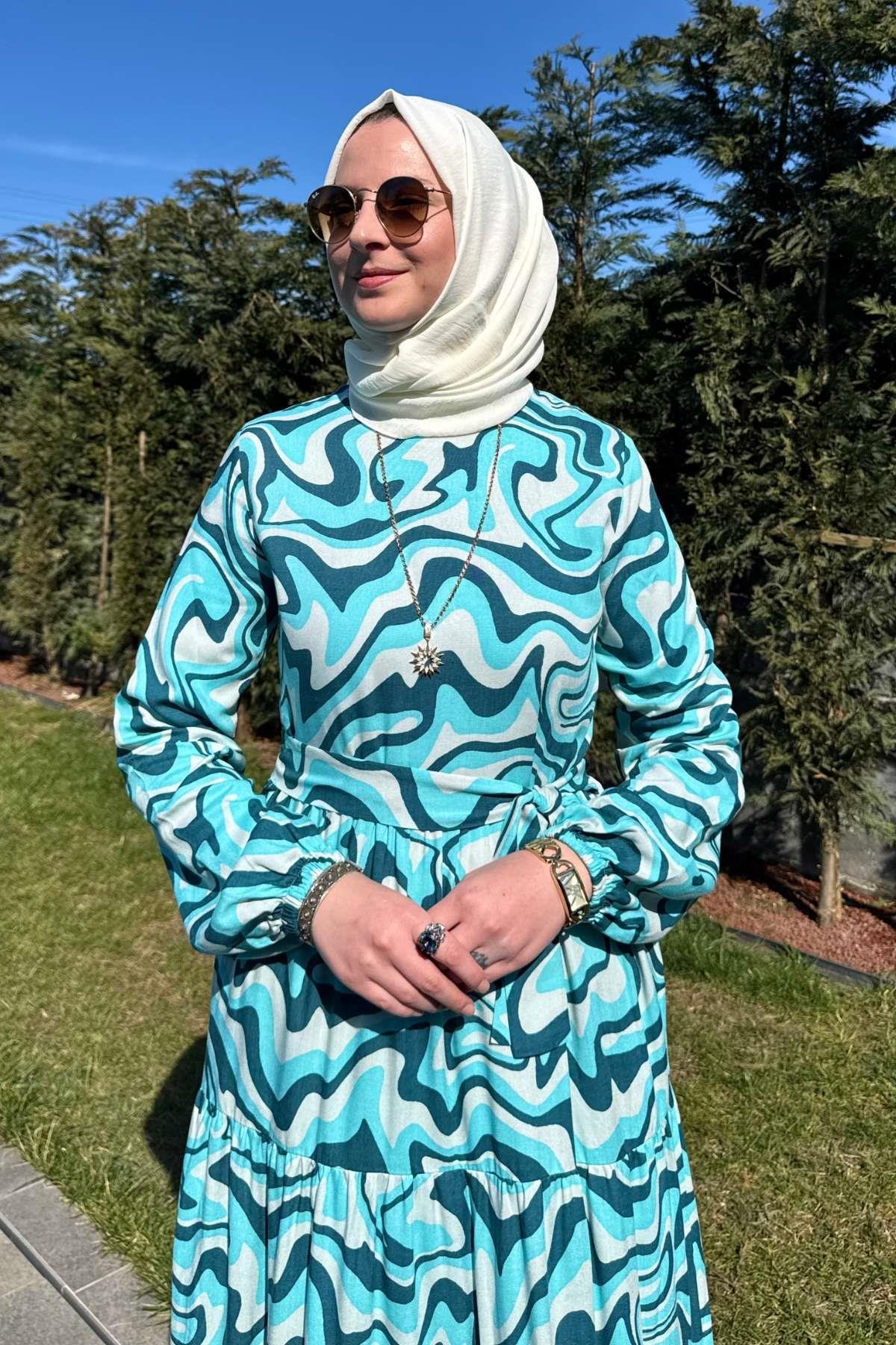 Hürrem Elbise Saks | Rabia Şamlı | Tesettür Giyim, Elbise ve Kadın Giyim Modası