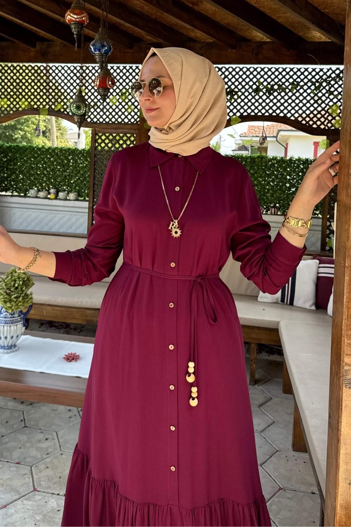 Süreyya Gömlek Elbise Sarı | Rabia Şamlı | Tesettür Giyim, Elbise ve Kadın Giyim Modası