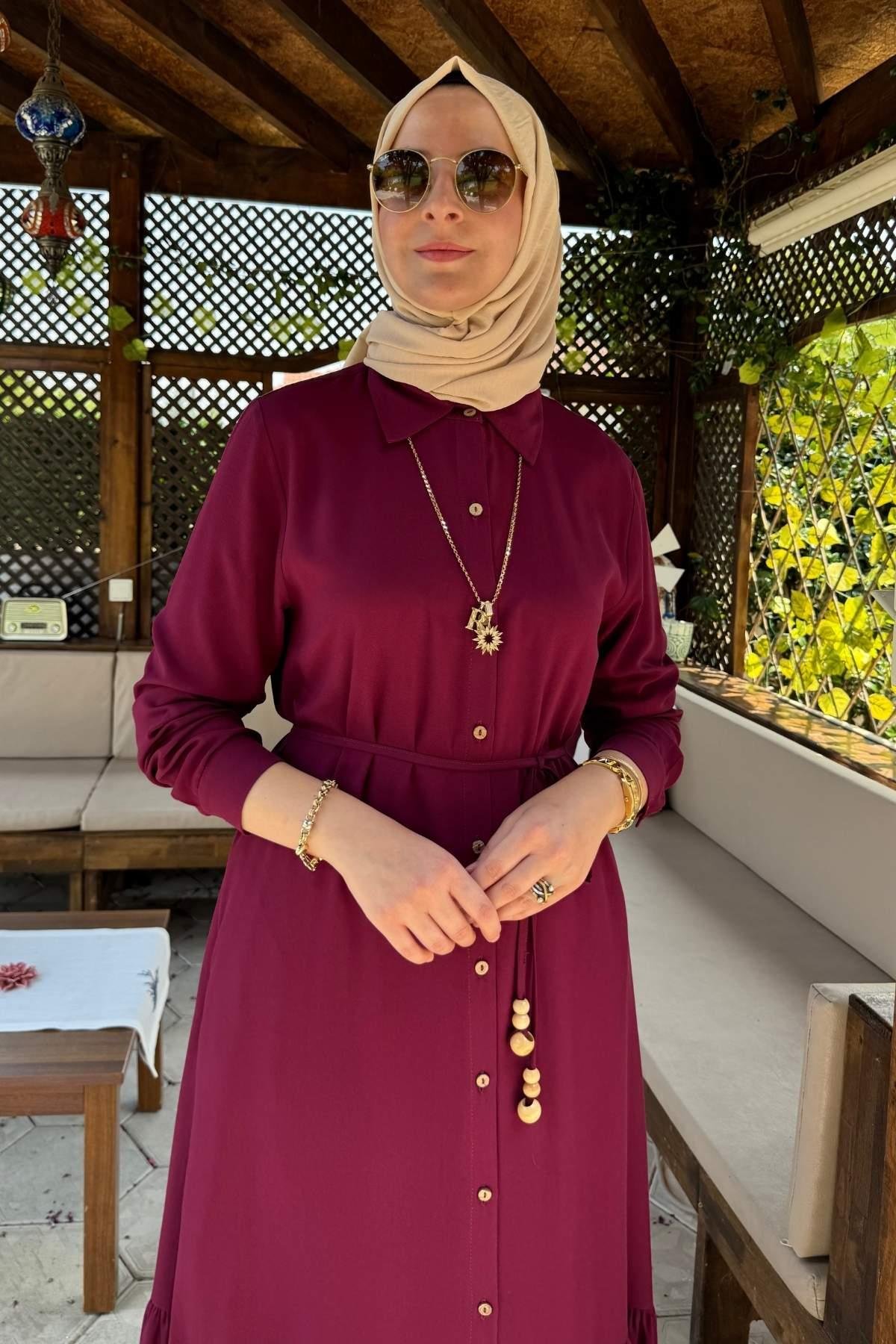 Süreyya Gömlek Elbise Sarı | Rabia Şamlı | Tesettür Giyim, Elbise ve Kadın Giyim Modası