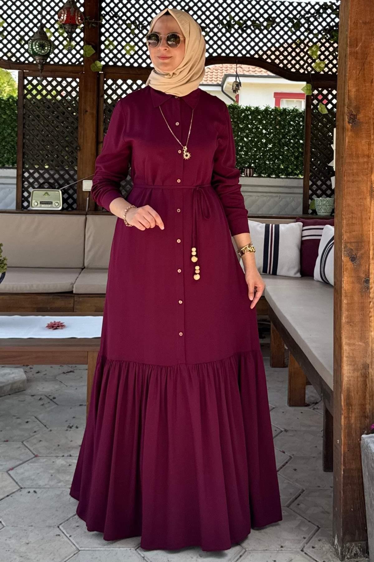 Süreyya Gömlek Elbise Sarı | Rabia Şamlı | Tesettür Giyim, Elbise ve Kadın Giyim Modası