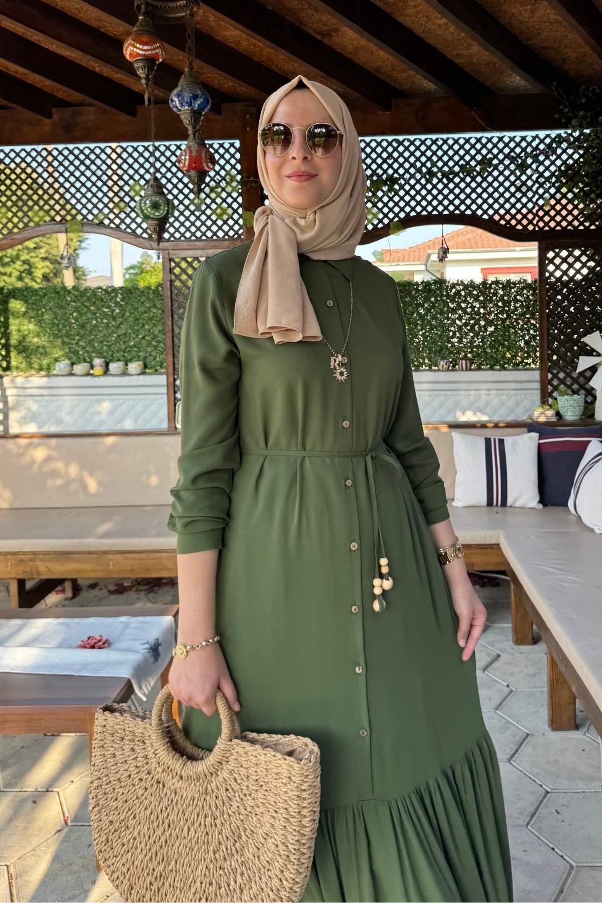 Süreyya Gömlek Elbise Bordo | Rabia Şamlı | Tesettür Giyim, Elbise ve Kadın Giyim Modası