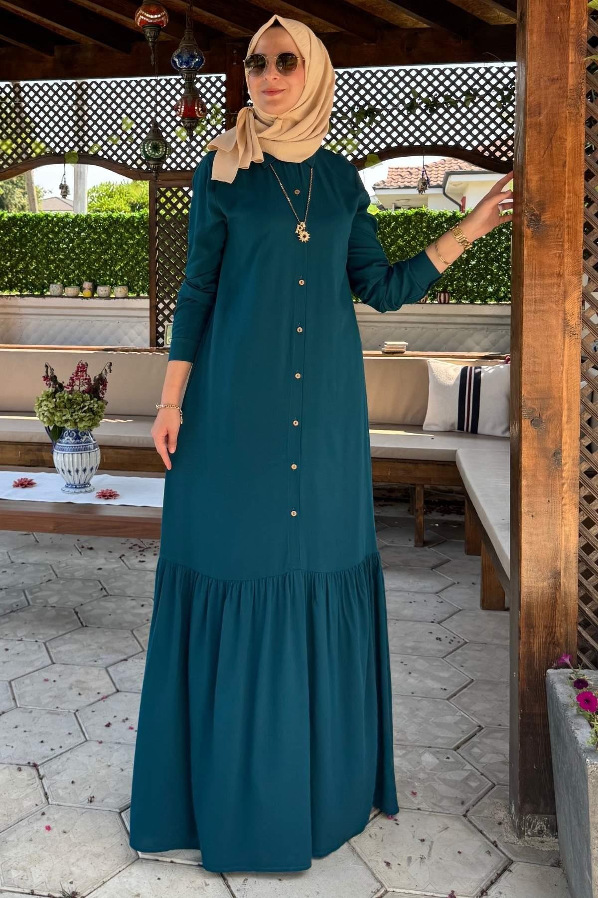 Süreyya Gömlek Elbise Bordo | Rabia Şamlı | Tesettür Giyim, Elbise ve Kadın Giyim Modası