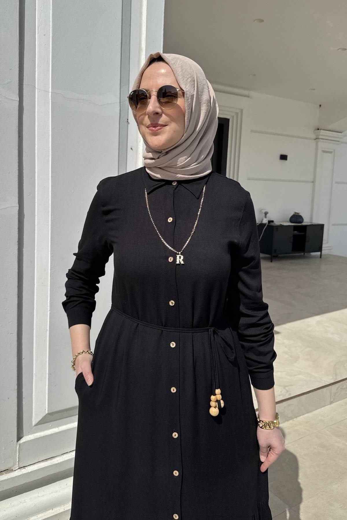 Süreyya Gömlek Elbise Siyah | Rabia Şamlı | Tesettür Giyim, Elbise ve Kadın Giyim Modası