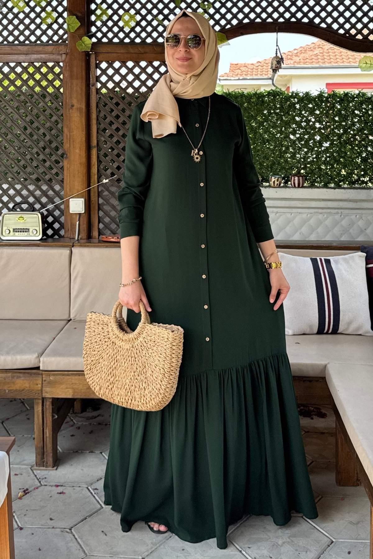 Süreyya Gömlek Elbise  Lacivert | Rabia Şamlı | Tesettür Giyim, Elbise ve Kadın Giyim Modası