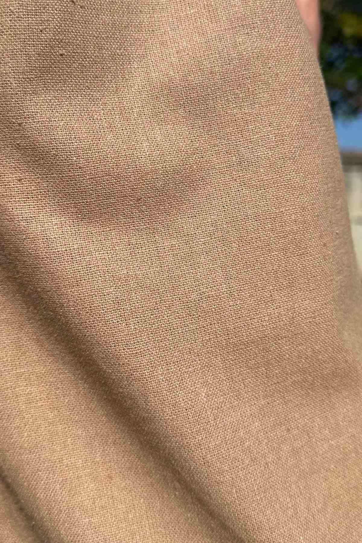 Sütlü Kahve Keten Pantolon | PANTOLON