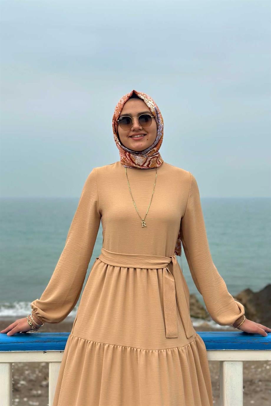 Tuğba Ayrobin Elbise Camel | ELBİSE