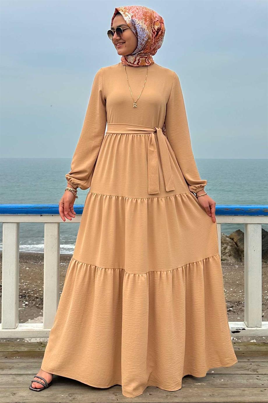 Tuğba Ayrobin Elbise Camel | ELBİSE