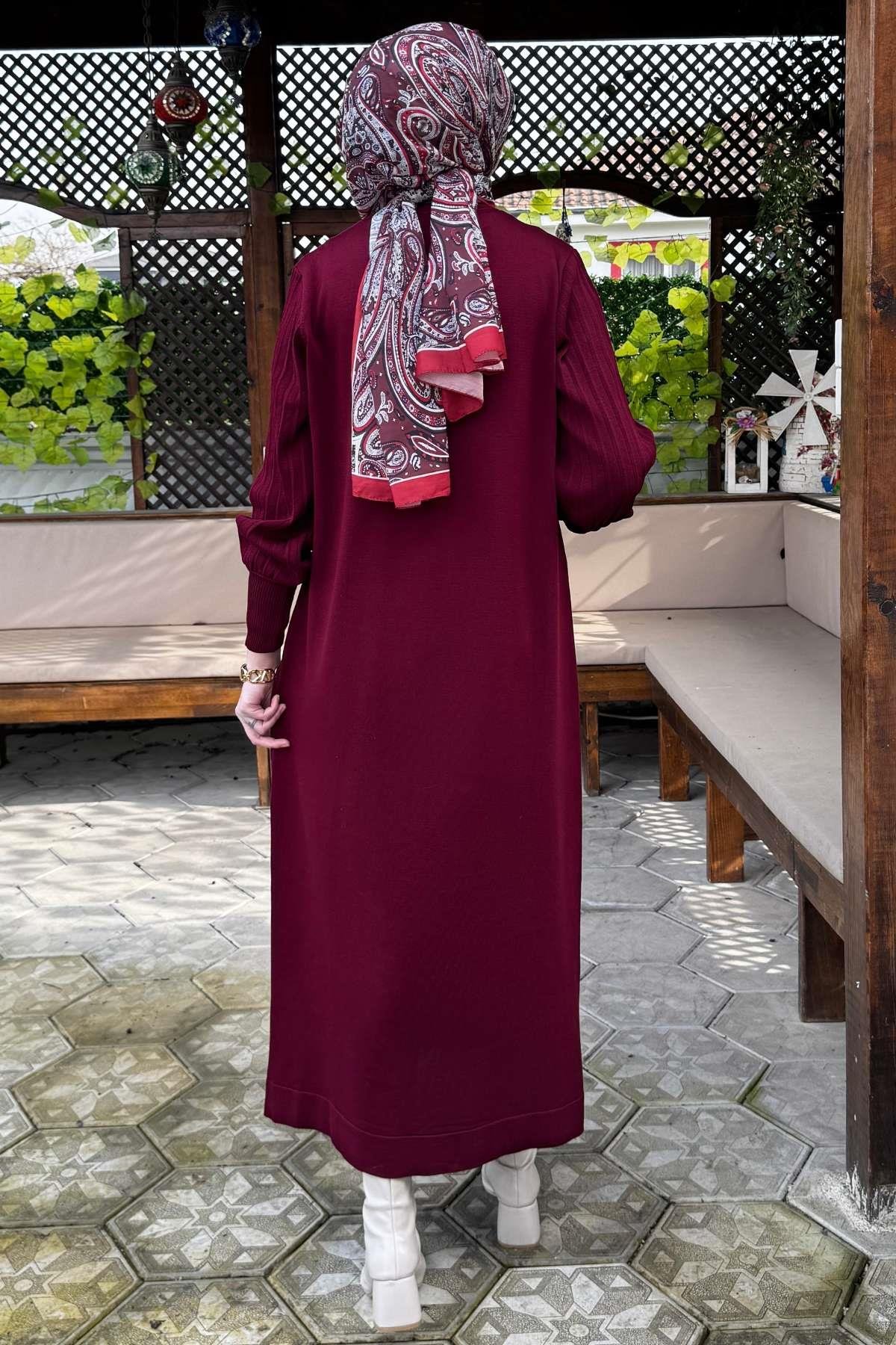 Ecem Triko Elbise Haki | Rabia Şamlı | Tesettür Giyim, Elbise ve Kadın Giyim Modası