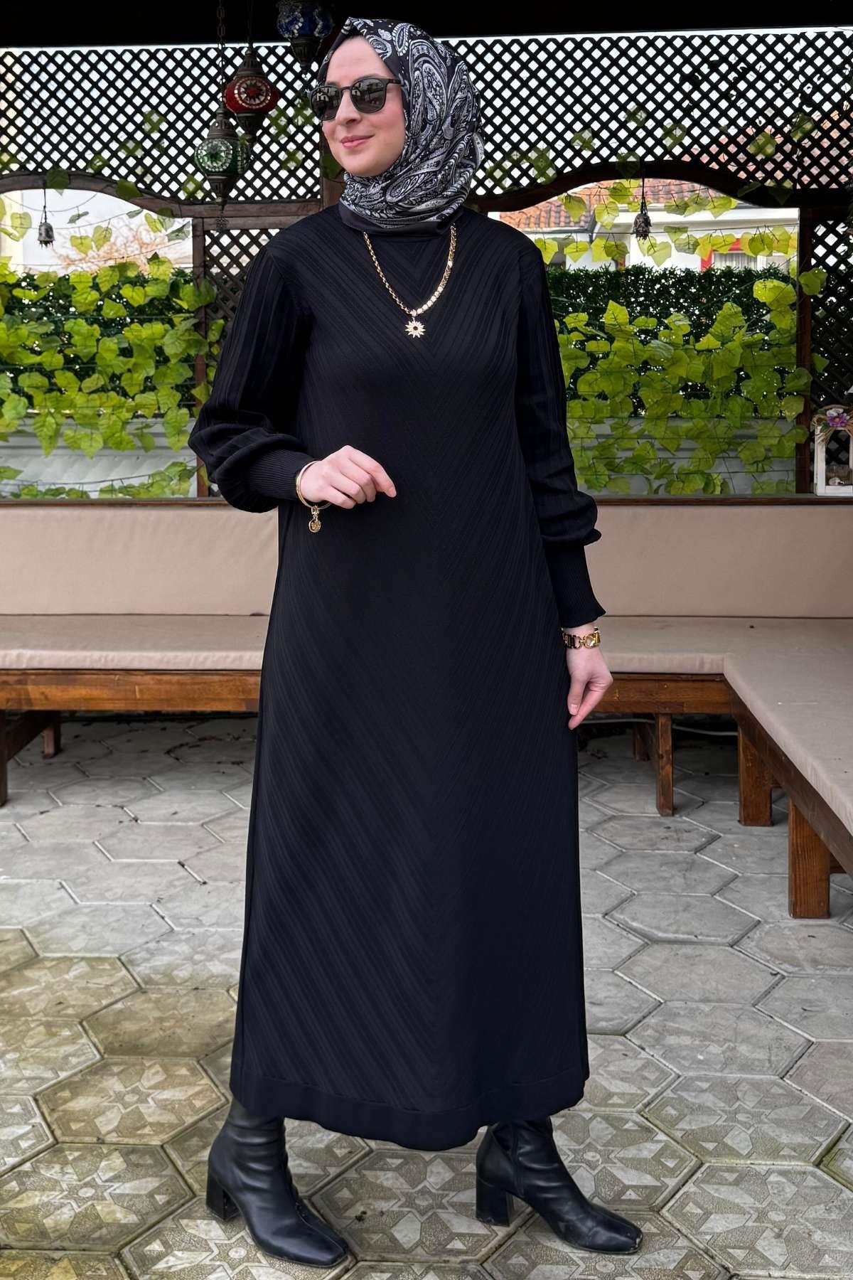 Ecem Triko Elbise Haki | Rabia Şamlı | Tesettür Giyim, Elbise ve Kadın Giyim Modası