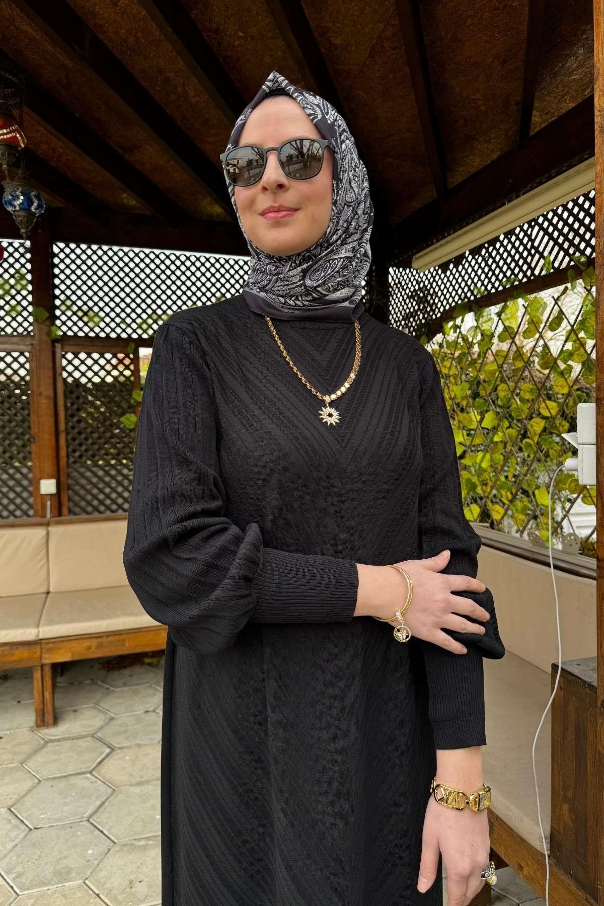 Ecem Triko Elbise Haki | Rabia Şamlı | Tesettür Giyim, Elbise ve Kadın Giyim Modası