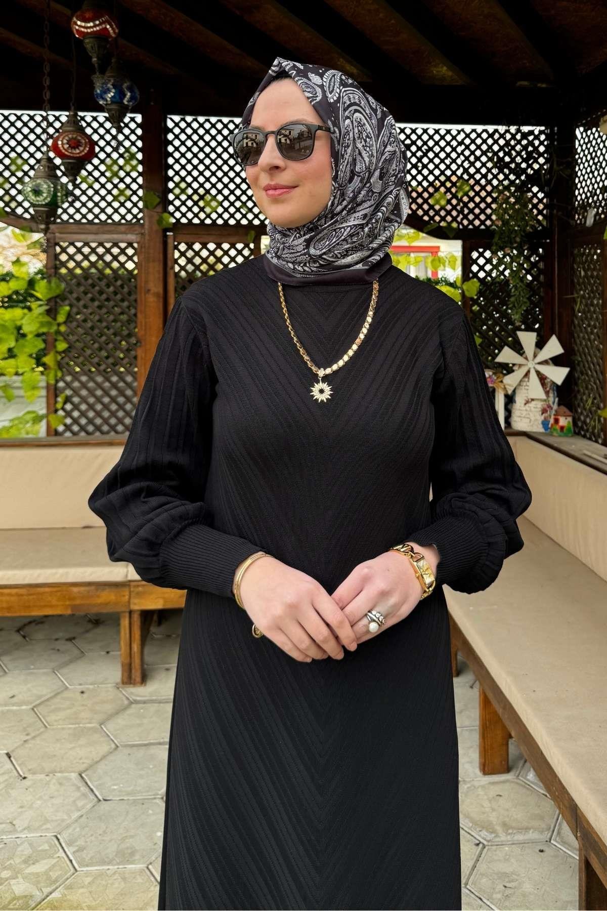 Ecem Triko Elbise Haki | Rabia Şamlı | Tesettür Giyim, Elbise ve Kadın Giyim Modası