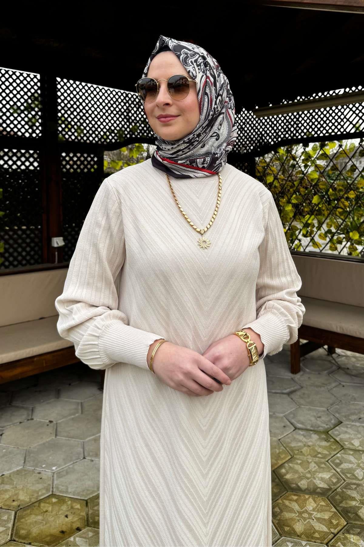 Ecem Triko Elbise Haki | Rabia Şamlı | Tesettür Giyim, Elbise ve Kadın Giyim Modası