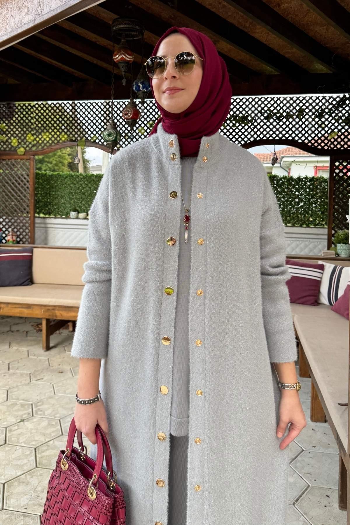 Elmas Kapitone Kap Siyah | Rabia Şamlı | Tesettür Giyim, Elbise ve Kadın Giyim Modası