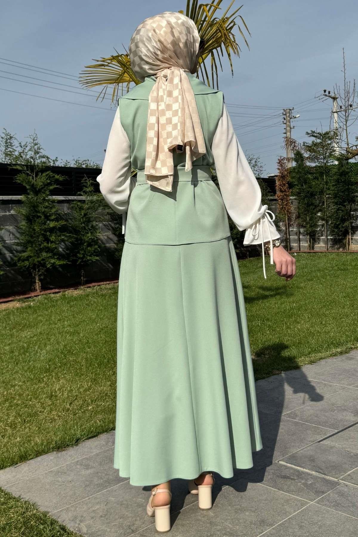 Azize Etek Yelek Takım Kahverengi - Rabia Şamlı | Tesettür Giyim, Elbise ve Kadın Giyim Modası