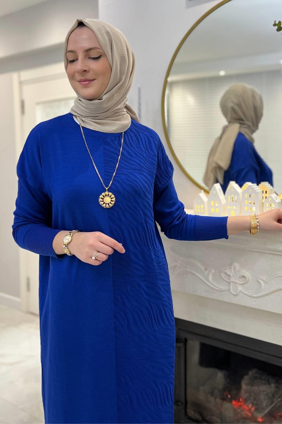 Lalezar Zümrüt Triko Elbise - Rabia Şamlı | Tesettür Giyim, Elbise ve Kadın Giyim Modası