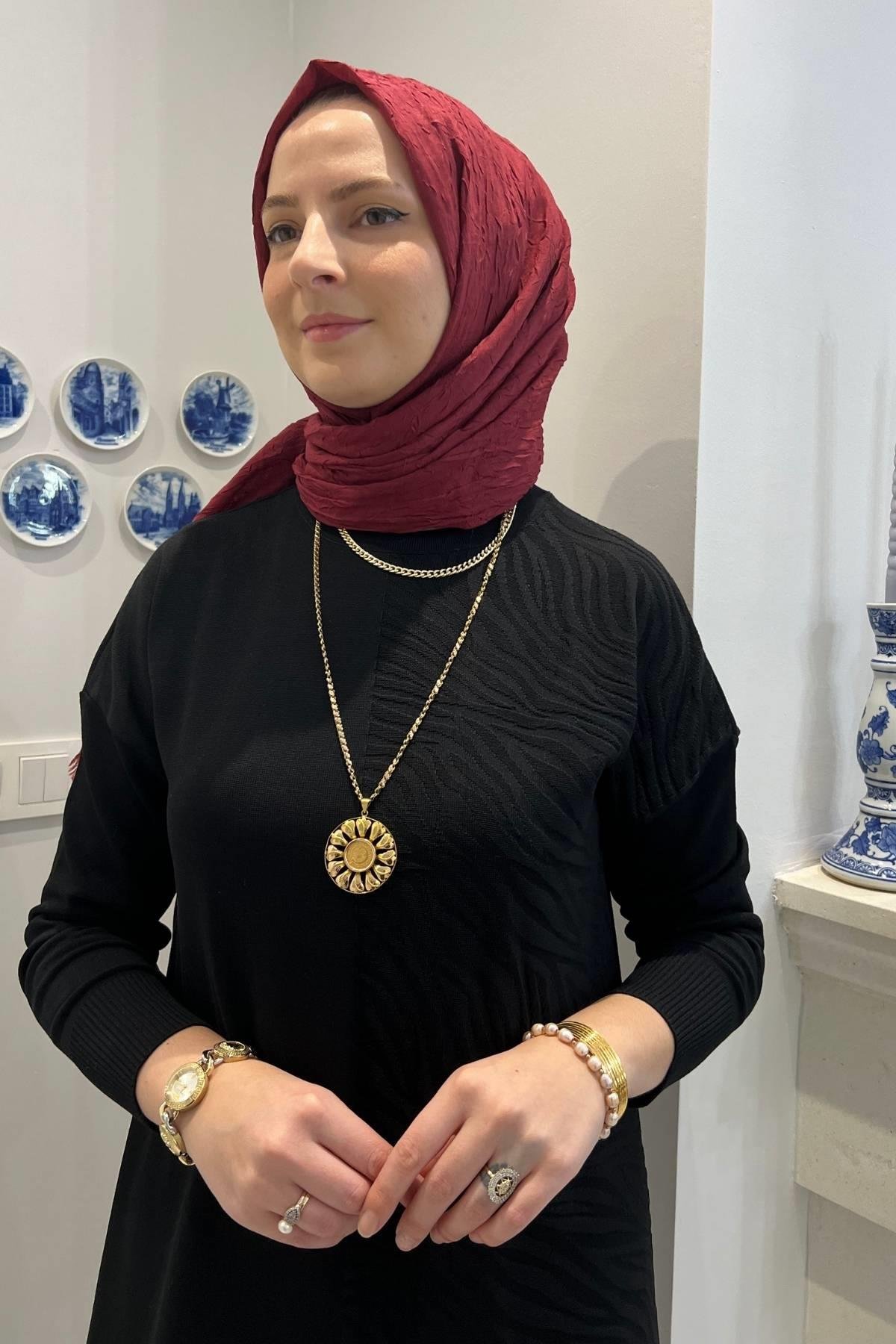 Lalezar Zümrüt Triko Elbise - Rabia Şamlı | Tesettür Giyim, Elbise ve Kadın Giyim Modası