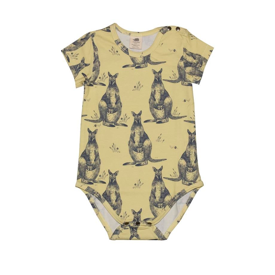 WalkiddyBodyKanguru Desenli Organik Bebek Body