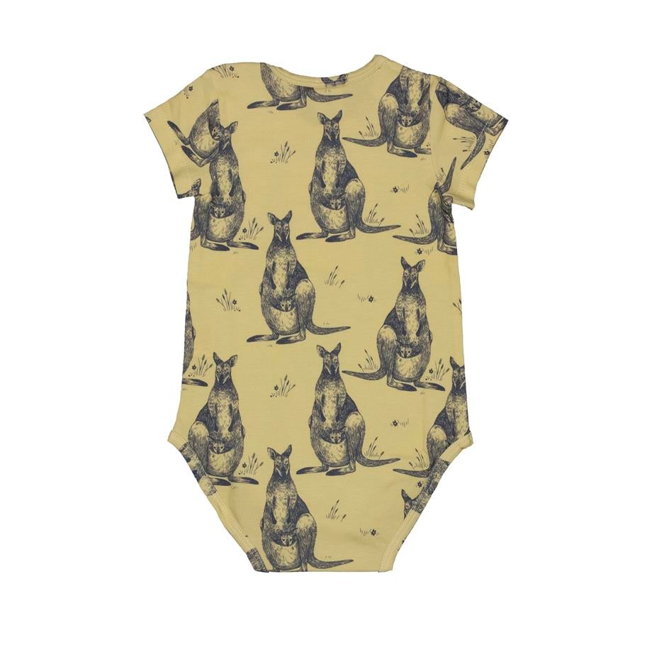 WalkiddyBodyKanguru Desenli Organik Bebek Body