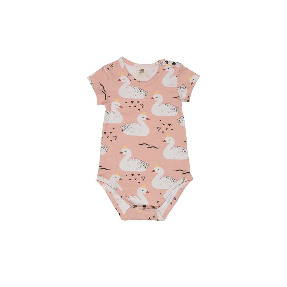 WalkiddyBodyKuğu Desenli Organik Bebek Body