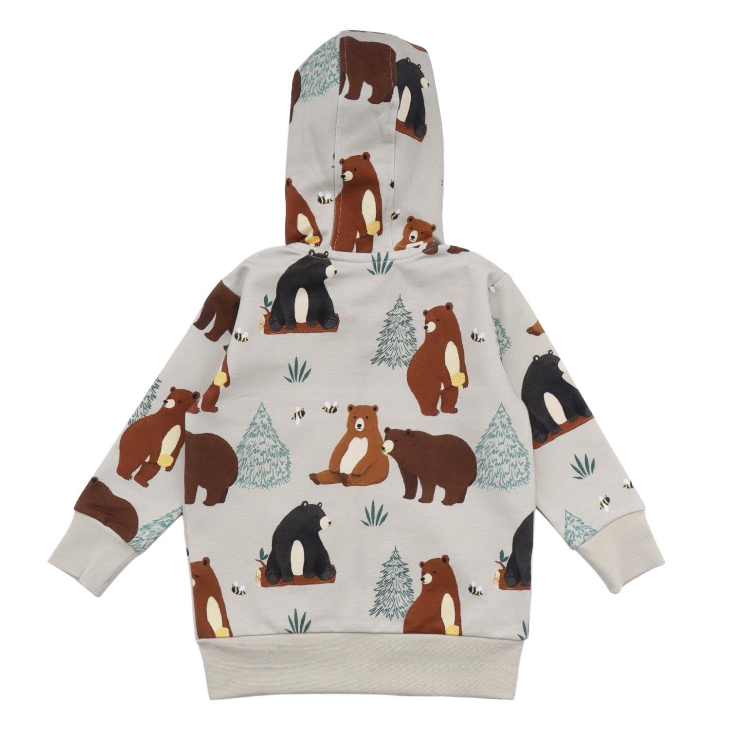 WalkiddyCeketBebek Ayı Desenli Organil Bebek Sweat Ceket