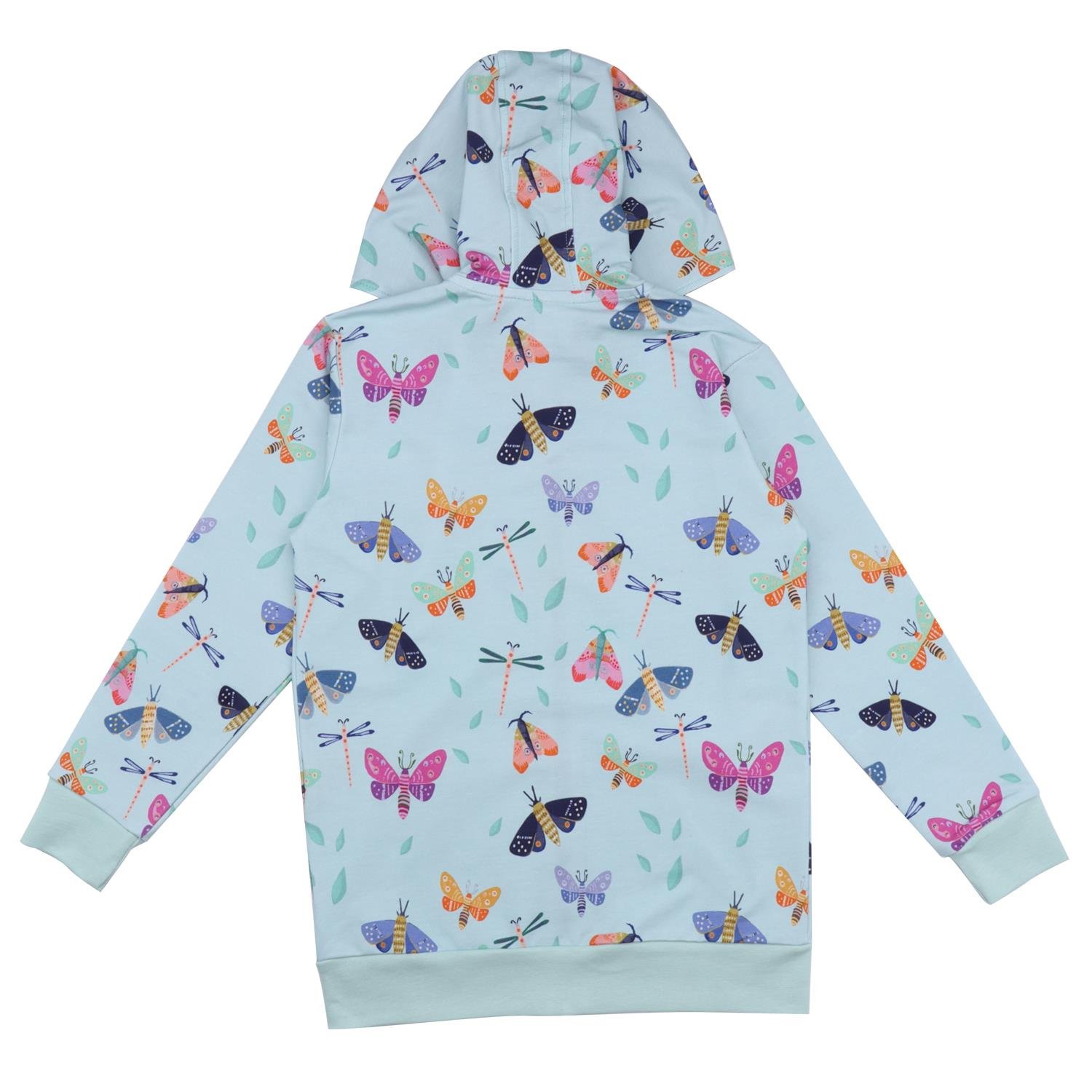WalkiddyCeketKelebek Desenli Orhganik Çocuk Sweat Ceket