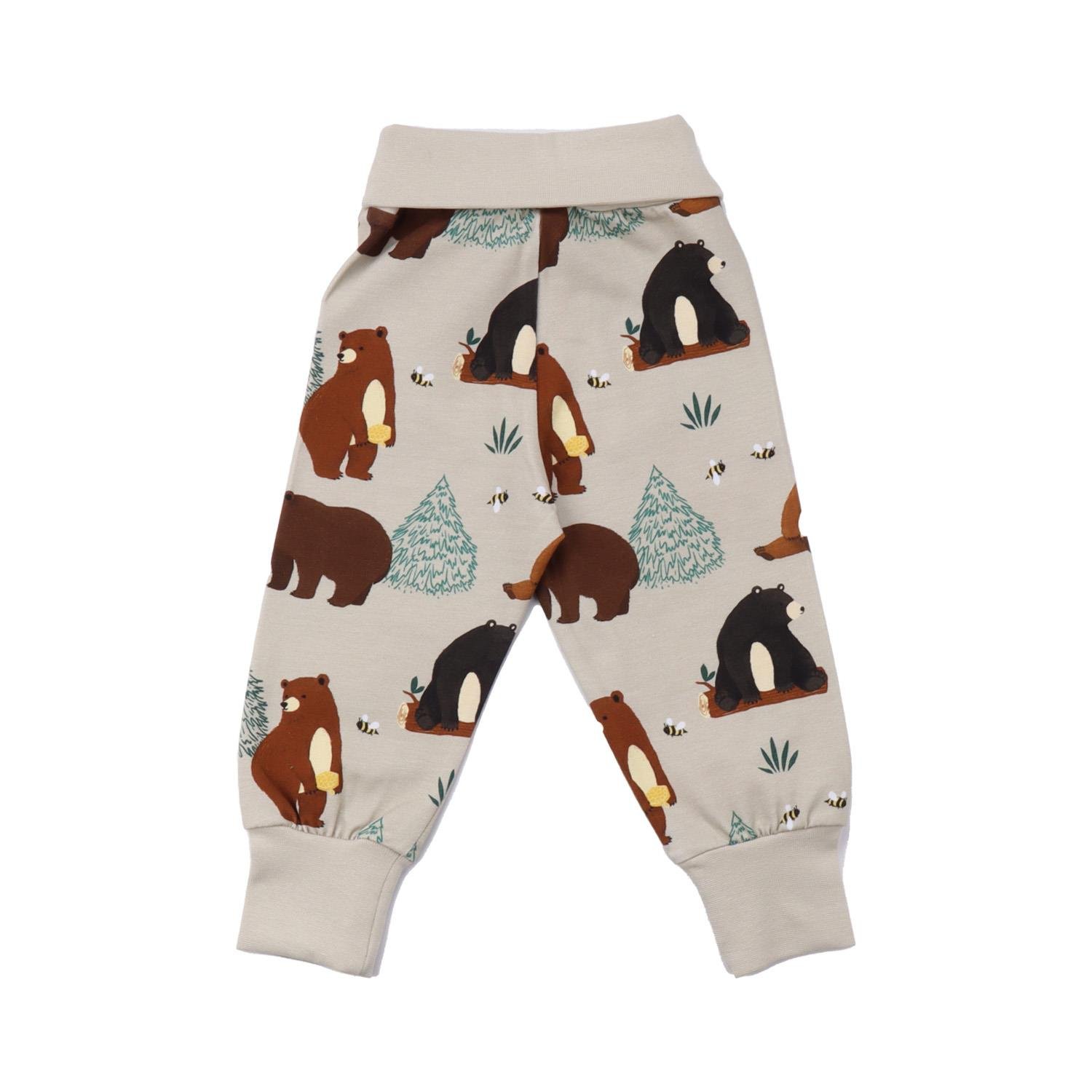 WalkiddyPantolonBebek Ayı Desenli Organik Bebek Pantolon