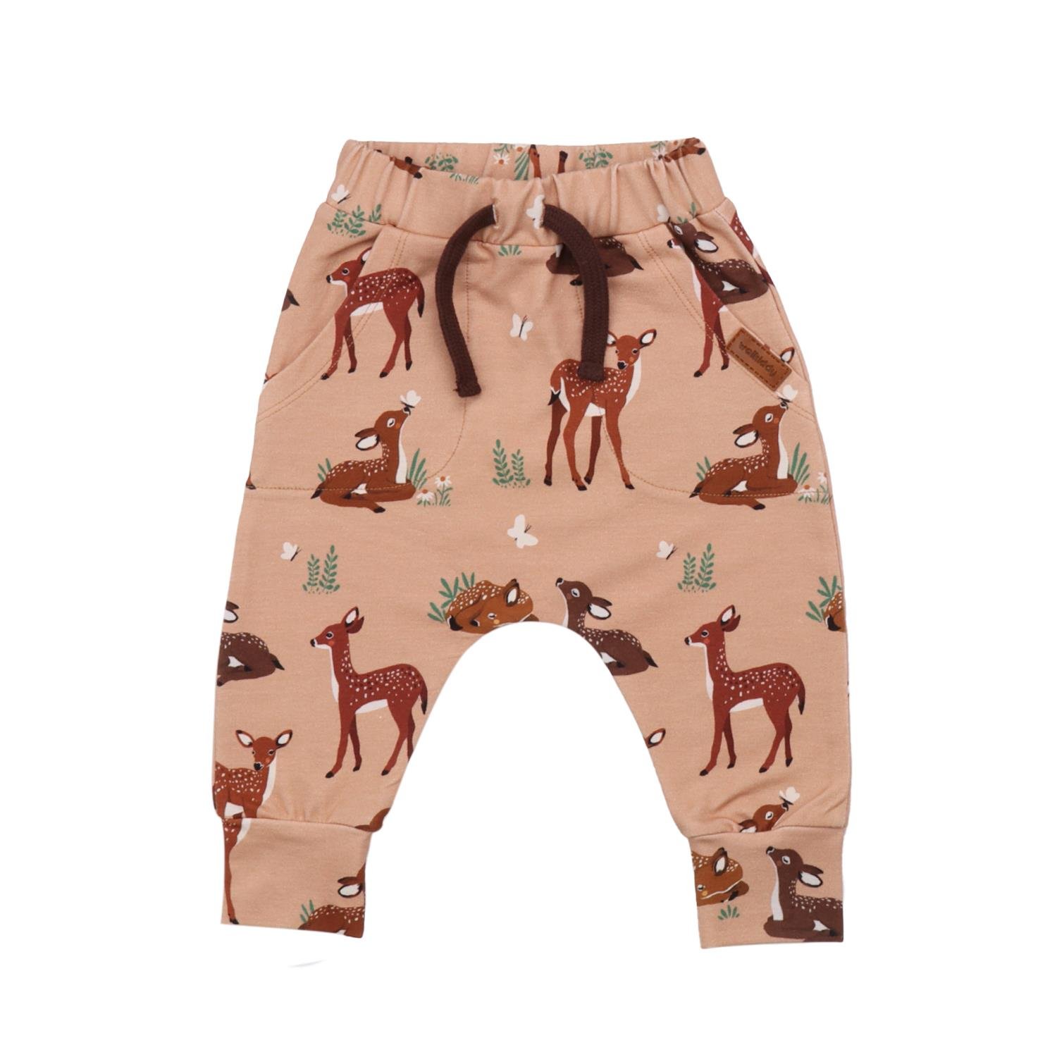 WalkiddyPantolonCeylan Desenli Organik Bebek Şalvar Pantolon