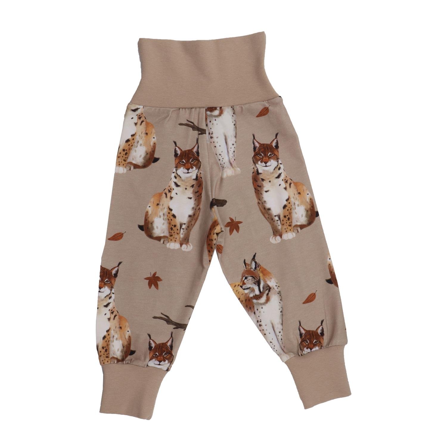 WalkiddyPantolonVaşak Desenli Organik Bebek Pantolon