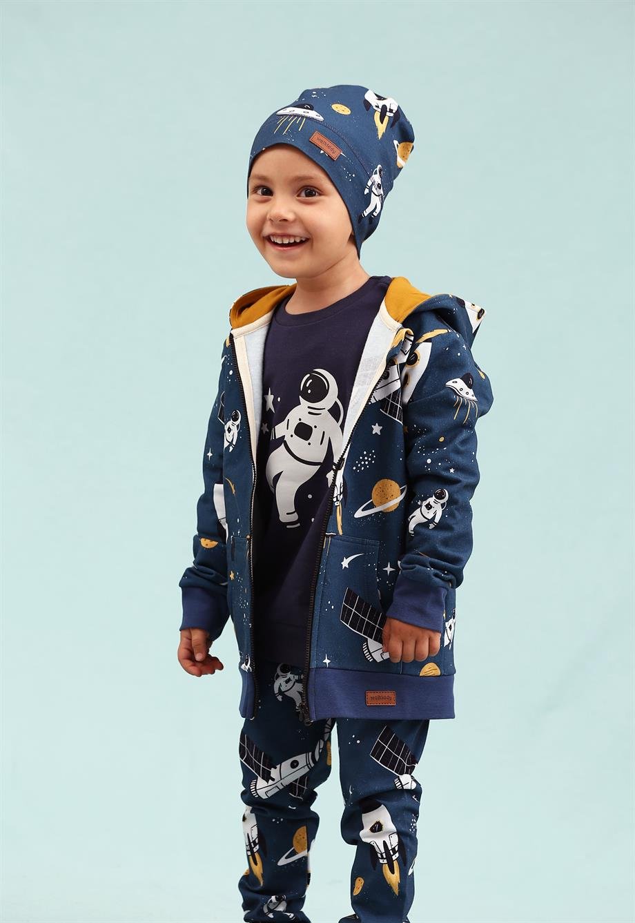 WalkiddySweatshirtAstronot Baskılı Organik Çocuk Sweatshirt