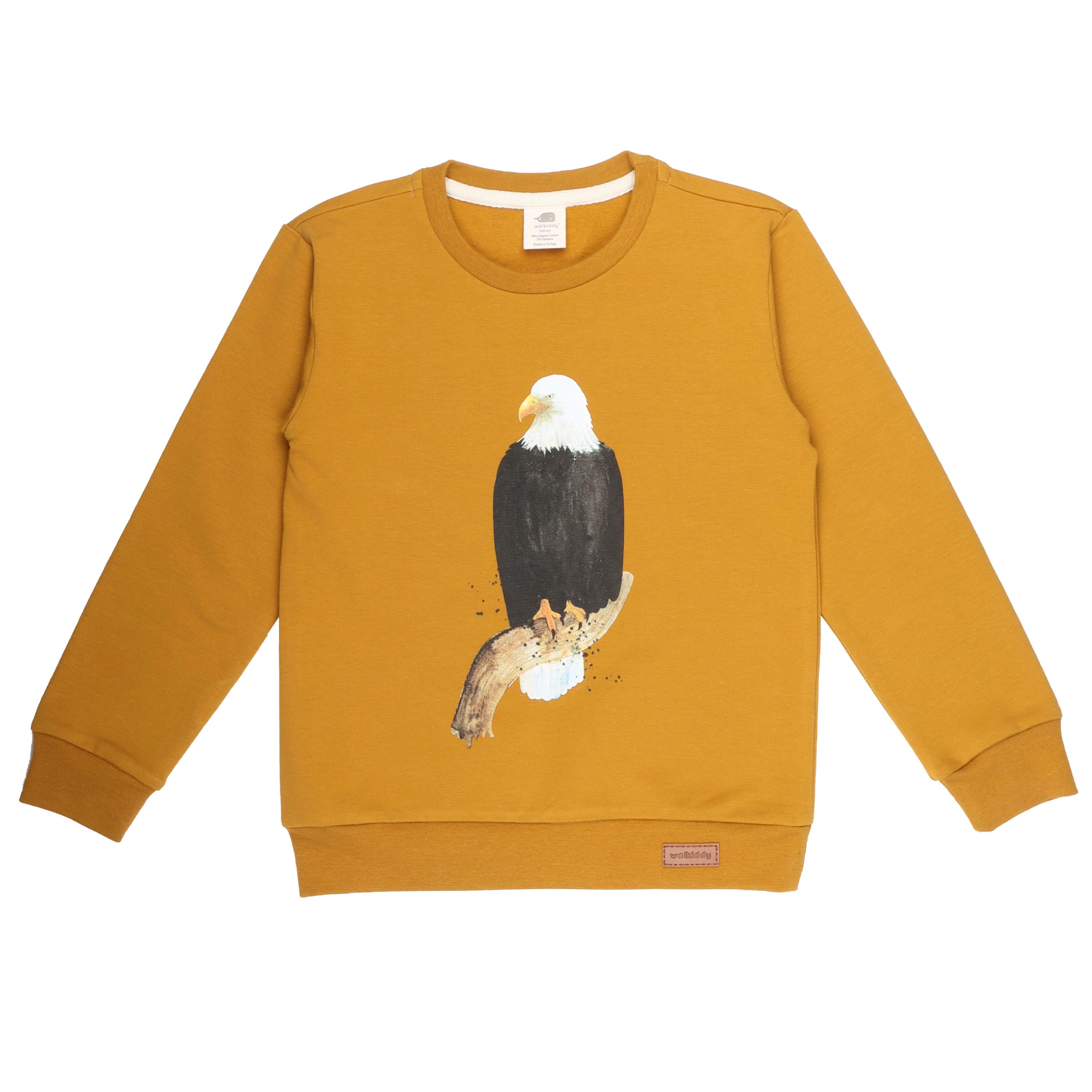 WalkiddySweatshirtHardal Kartal Baskılı Organik Bebek Sweatshirt