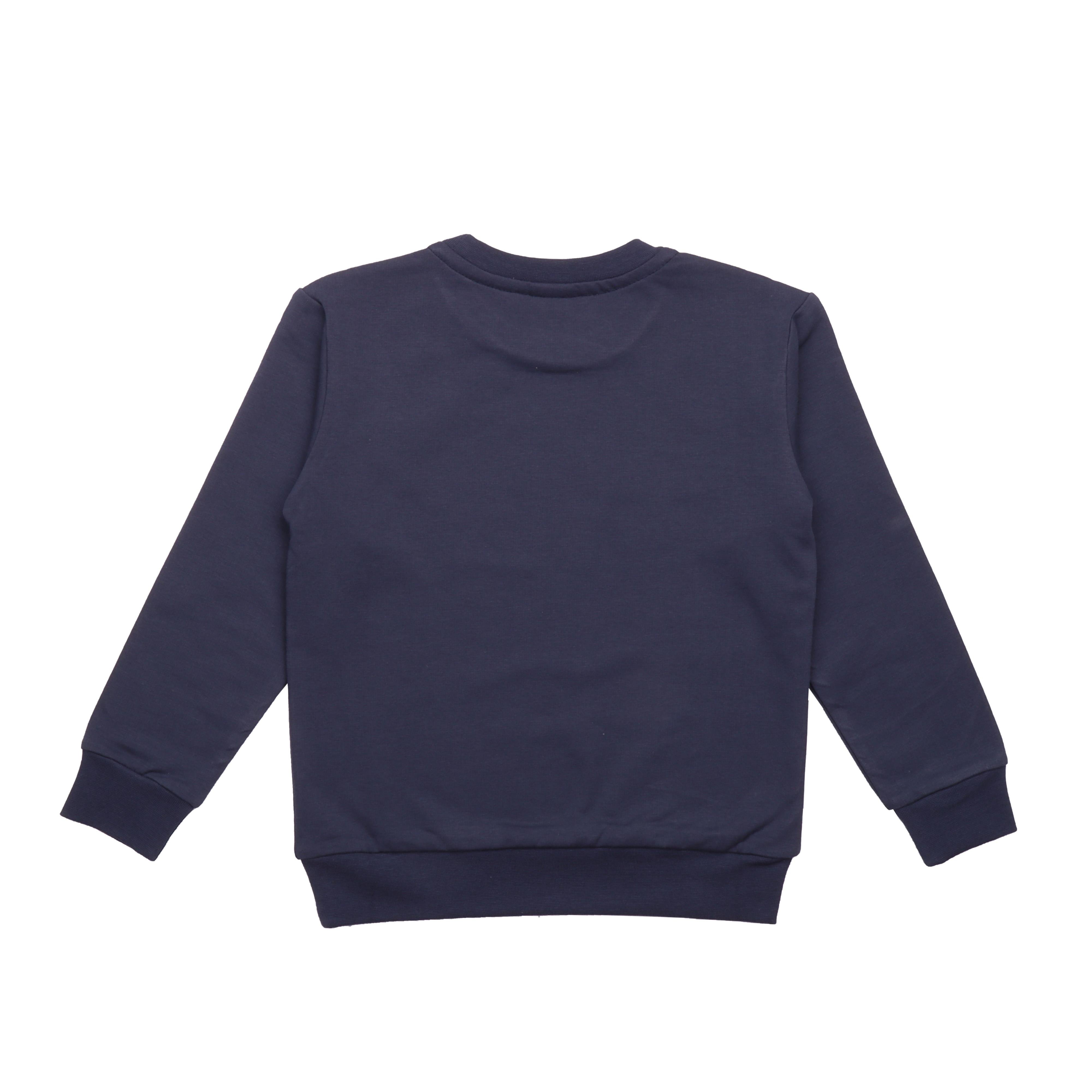 WalkiddySweatshirtLacivert Astronot Baskılı Organik Bebek Sweatshirt
