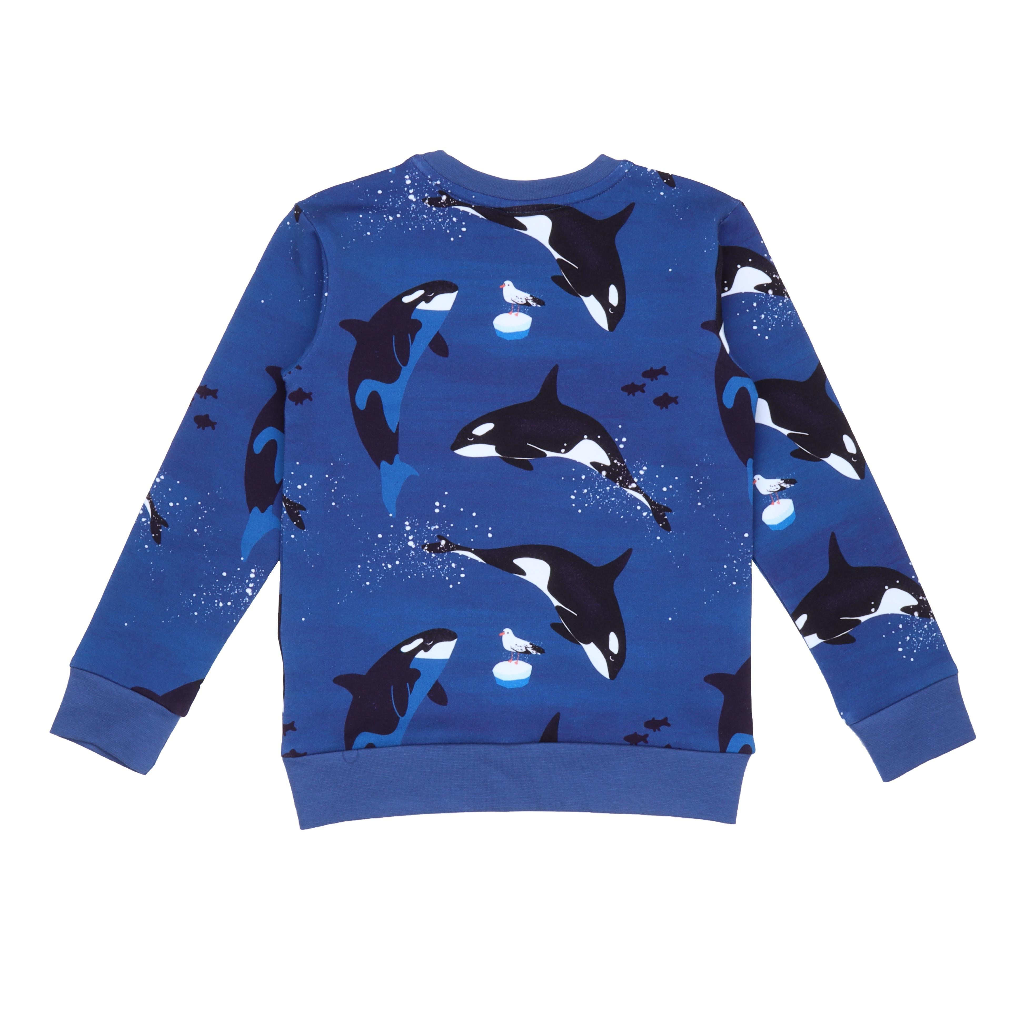 WalkiddySweatshirtOrka Desenli Organik Çocuk Sweatshirt