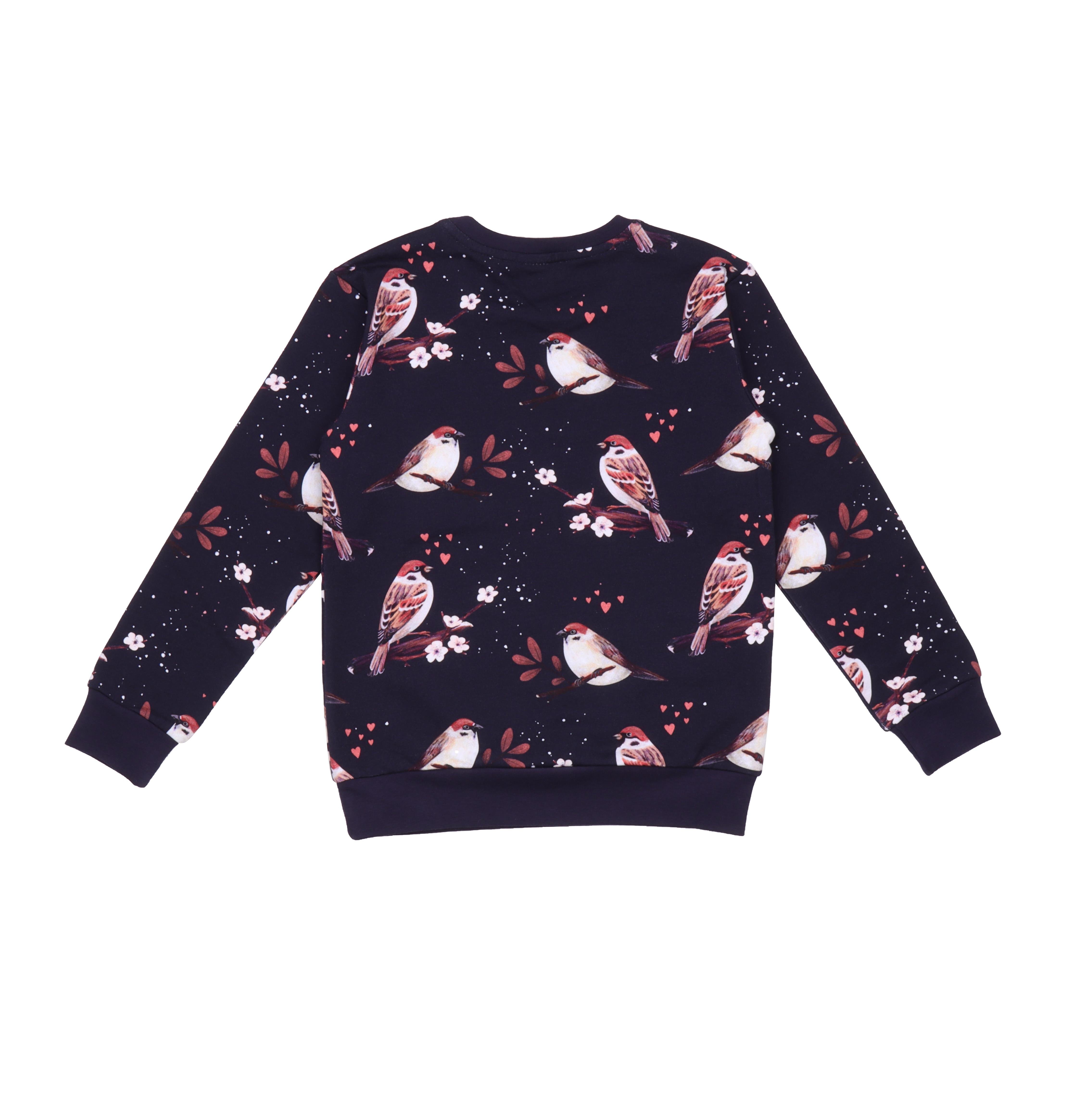 WalkiddySweatshirtSerçe Desenli Organik Bebek Sweatshirt